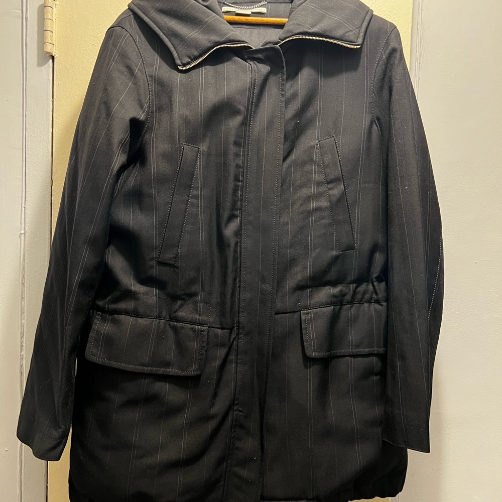 Stella McCartney black wool hooded jacket